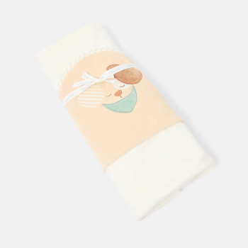 رداء استحمام إسفنجي برسمة كلب، للأطفال حديثي الولادة.